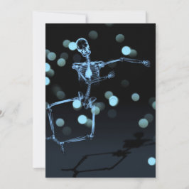 Dancing X-Ray Skeleton - Blue Inbjudningar