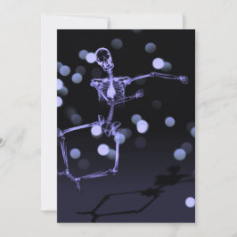 Dancing X-Ray Skeleton - djup Lila Inbjudningar