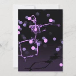 Dancing X-Ray Skeleton - Lila Inbjudningar