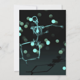 Dancing X-Ray Skeleton - Teal Inbjudningar