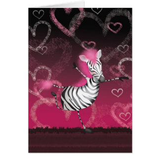 Dancing Zebra Hälsningskort