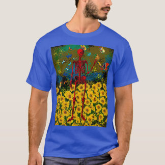 DancingSkeletoninSolblommorWithButterflies T Shirt