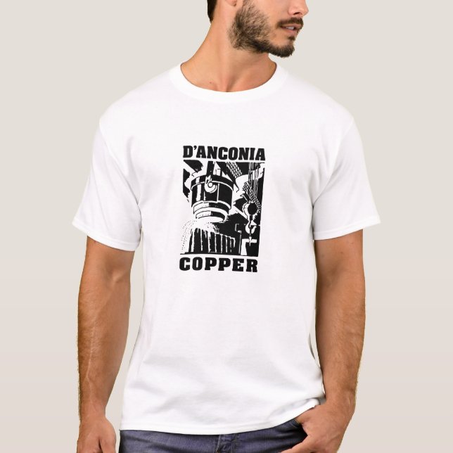 d'Anconiaen förkopprar/den svart logotypen Tee Shirt (Framsida)