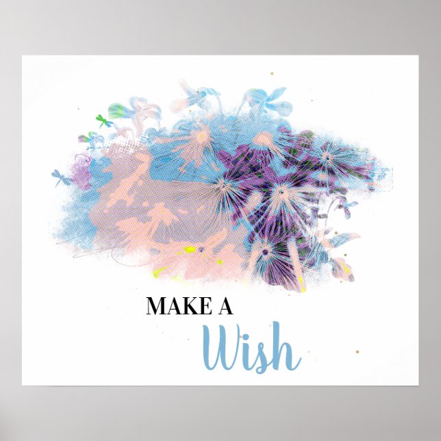 *~* DANDELION Abstrakt gör en önskan Poster (Framsidan)