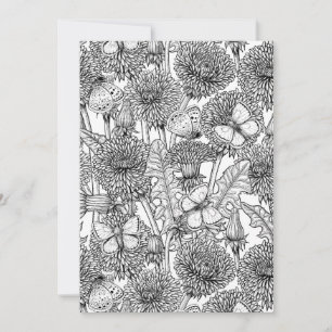 Dandelion-ängar i svartvitt
