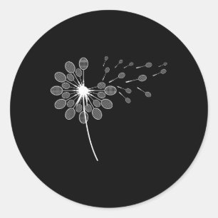 Dandelion Badminton Racket Shirt Badminton Player Runt Klistermärke