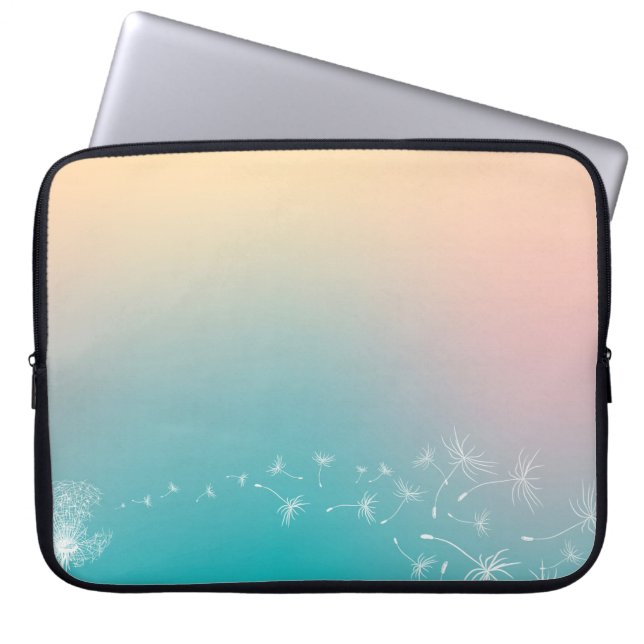 Dandelion bakgrundsdandelion laptop fodral (Framsidan)