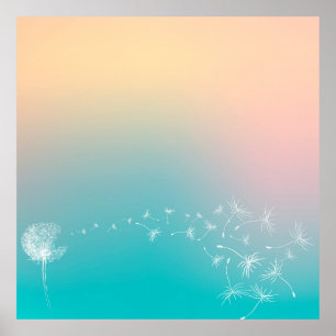 Dandelion bakgrundsdandelion poster
