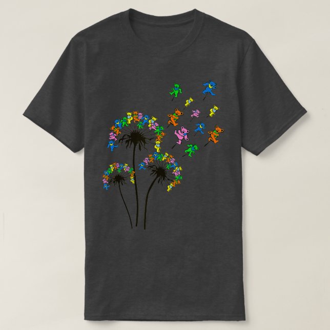Dandelion Bear Bear Älskare Dancing Bear T Shirt (Design framsida)