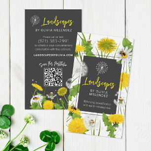Dandelion & Bees Eco-Friendly Gräsmatta Care Visitkort