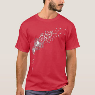 Dandelion Birds Flowers Älskare gör en önskvärd Da T Shirt