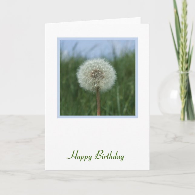 Dandelion Birthday Card Kort (Framsida)