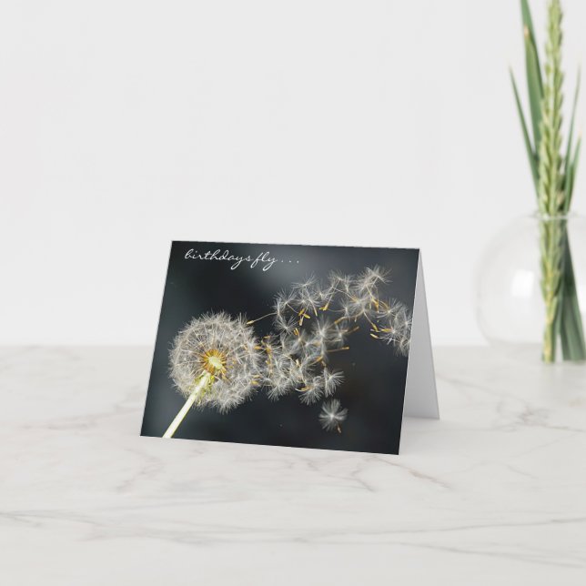 Dandelion Birthday Card Kort (Framsida)