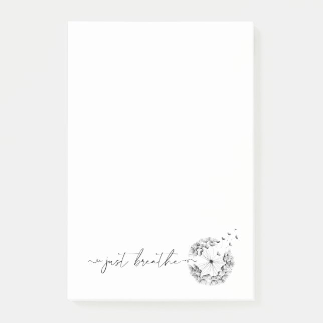 Dandelion Blås i Vind - andas bara modern Post-it Block (Framsida)