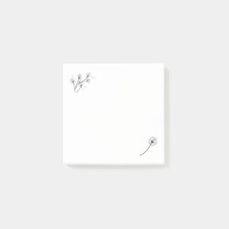 Dandelion blåser i vinden post-it block