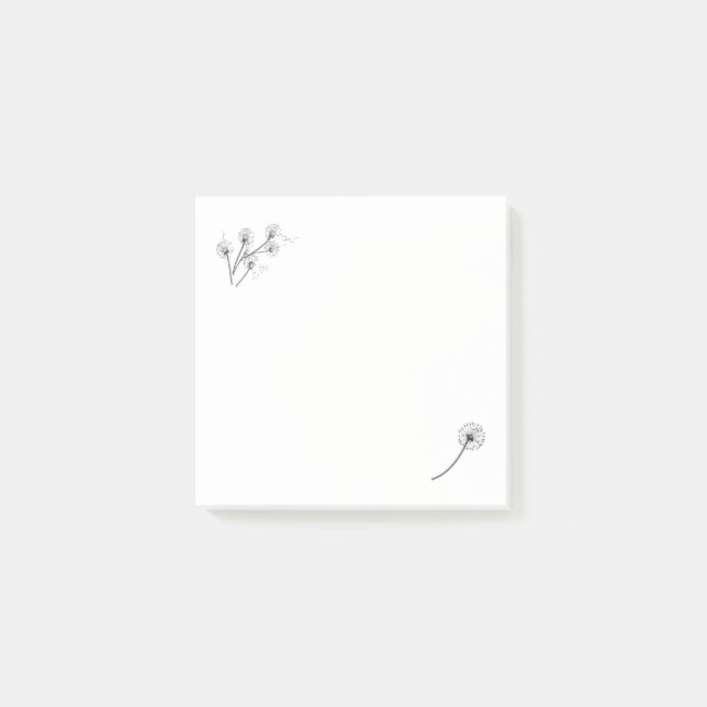 Dandelion blåser i vinden post-it block (Framsida)