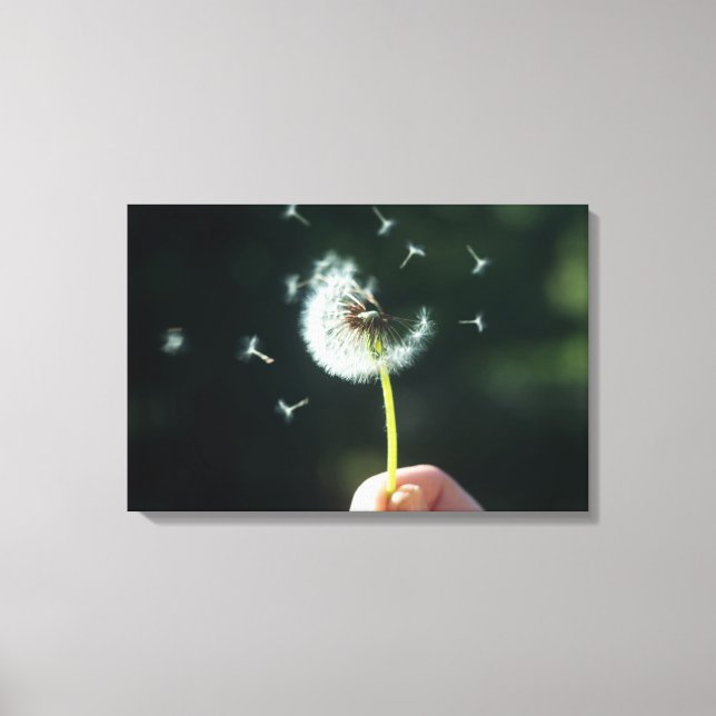 Dandelion-blomman Canvastryck (Framsida)