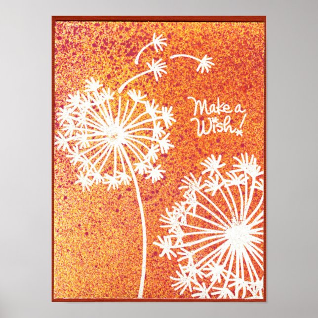 Dandelion-blommor poster (Framsidan)