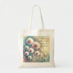 Dandelion Blowball & Quote Tygkasse