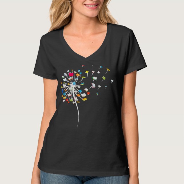 Dandelion Bokar Reading T Shirt (Framsida)