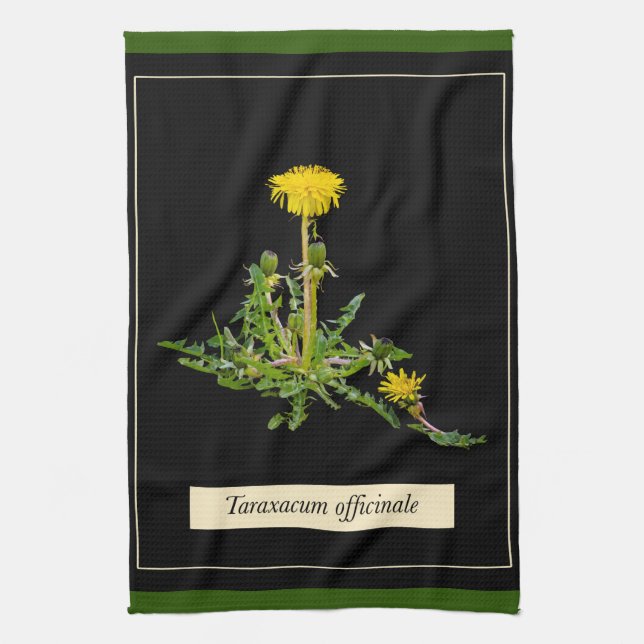 Dandelion botaniskt kökshandduk (Vertikal)