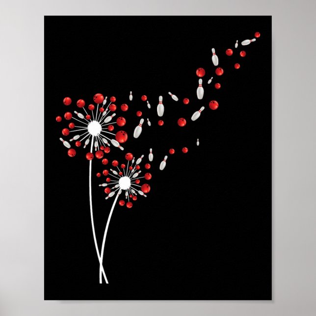 Dandelion Bowling Player Flower Älskare Poster (Framsidan)