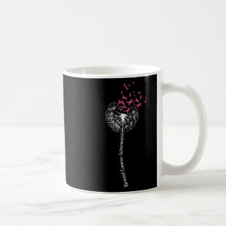 Dandelion Breast Cancer Awareness Warrior Rosa Rib Kaffemugg