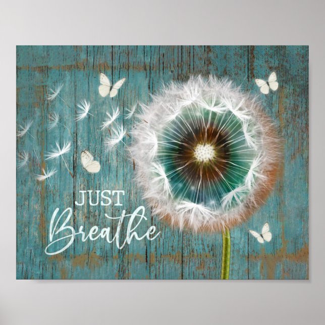 Dandelion Breathe Poster utskrivbara väggkonst (Framsidan)