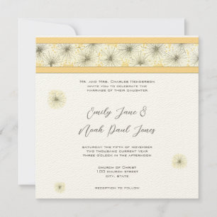 Dandelion bröllopsinbjudan inbjudningar