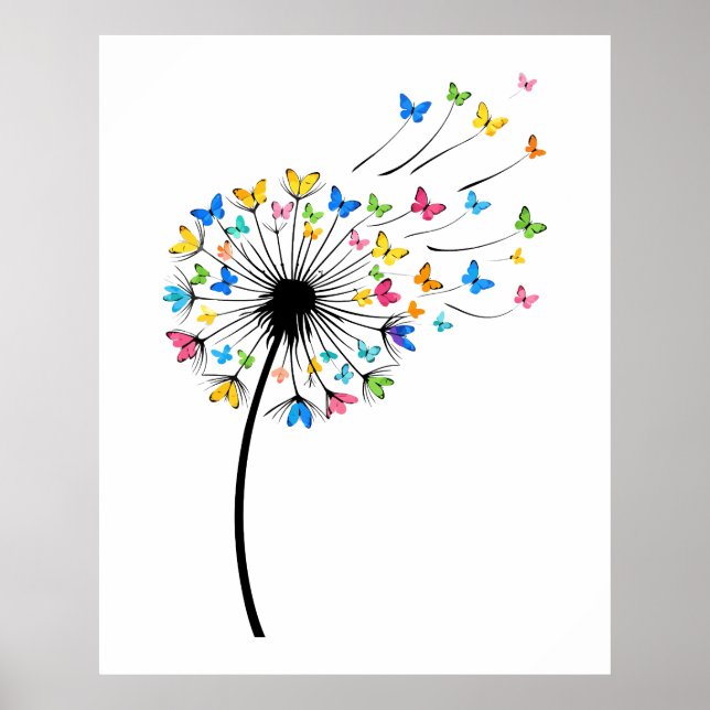 Dandelion butterfly flow poster (Framsidan)