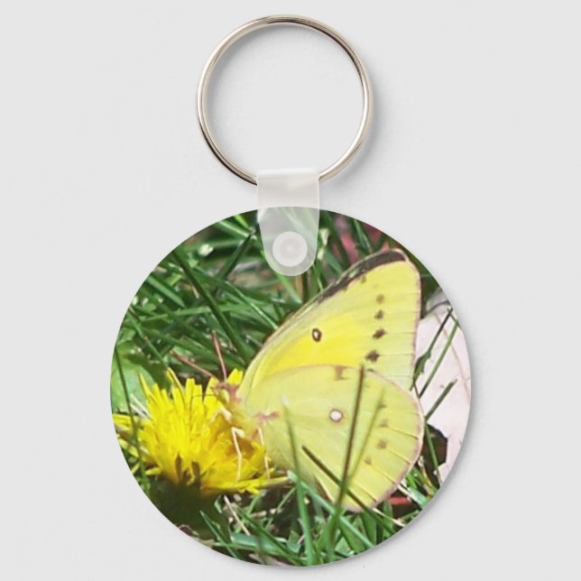 Dandelion Butterfly Nyckelring (Framsida)