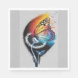 Dandelion butterfly pappersservett