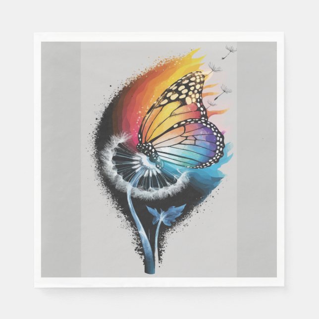 Dandelion butterfly pappersservett (Framsidan)
