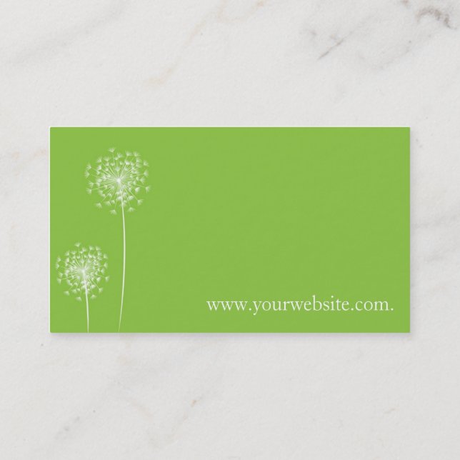 Dandelion card visitkort (Baksida)