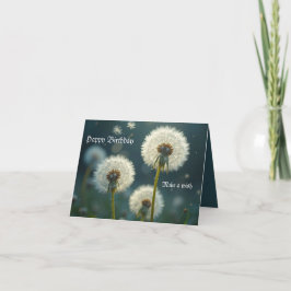 Dandelion Clocks gör en önskan Kort