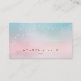 Dandelion Confetti Rosa Blue Pantone Ombre Visitkort