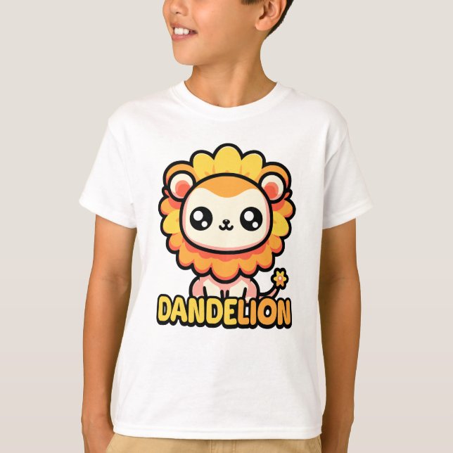 Dandelion! Cute Dandelion Lejon Pun T Shirt (Framsida)