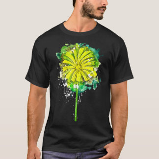 Dandelion dandelion blombotanist vattenfärgsumma t shirt