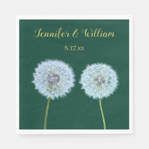 Dandelion, Dandelion Clocks Grönt Personlig Pappersservett