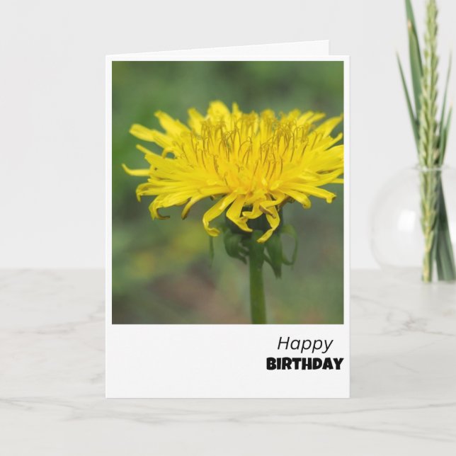 Dandelion Delight Birthday Card Tack Kort (Framsida)