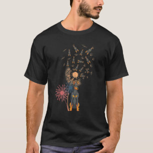 Dandelion Doberman Owner Hund Animal Pet Owner Dob T Shirt