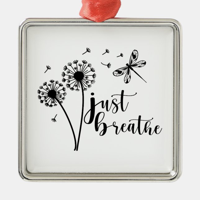 Dandelion Dragonfly Breathe Julgransprydnad Metall (Framsidan)