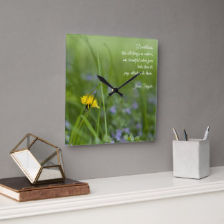 Dandelion Dreams Wall Art/Clock Fyrkantig Klocka