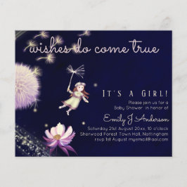 Dandelion Fairy Önskemål Kom True Baby Shower