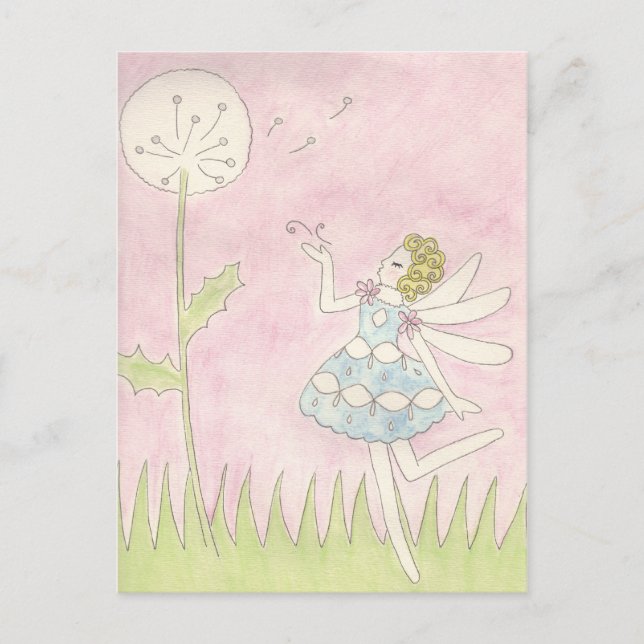 Dandelion Fairy Vykort (Framsida)