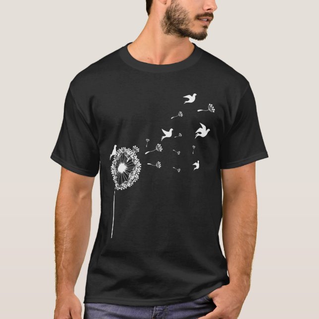 Dandelion Flies Flower Summer T Shirt (Framsida)