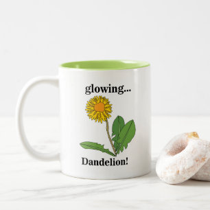 Dandelion Flower Blommigt Två-Tonad Mugg