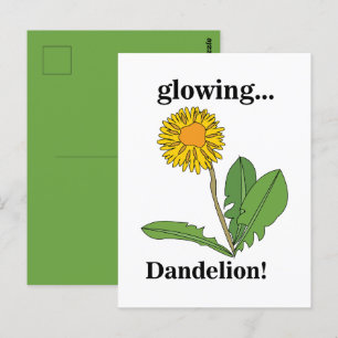 Dandelion Flower Blommigt Vykort