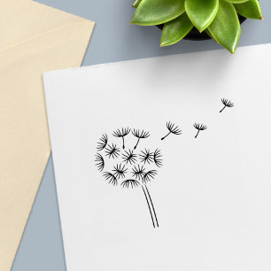 Dandelion Flower Fallskärm Självfärgande Stämpel