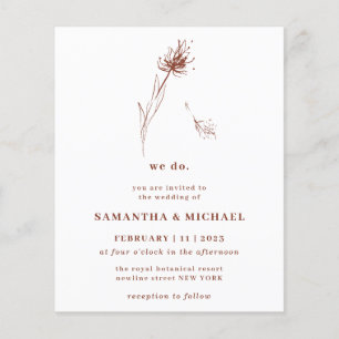 Dandelion Flower Terracotta Indie Budget. Flygblad